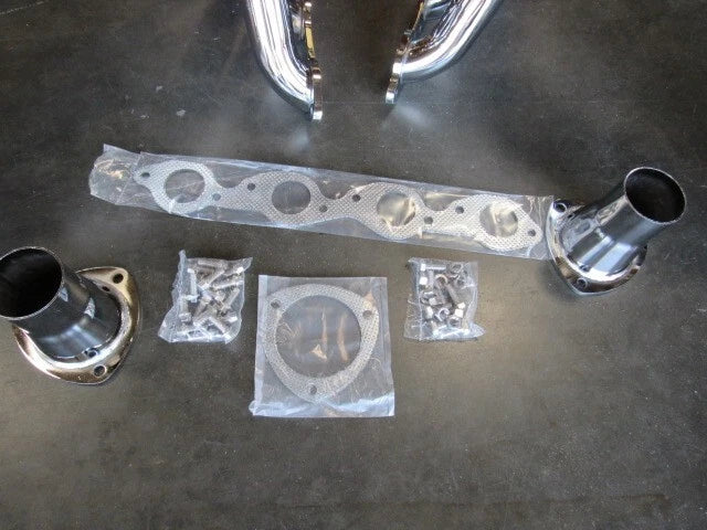 1955-1957 Chevy TRI FIVE Big Block 396 454 502 Fenderwell Header Chrome H60551C