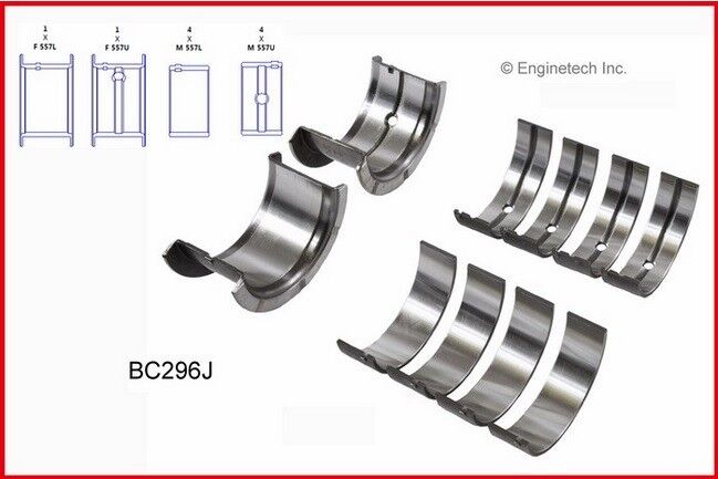 Main & Rod Bearings for 1968-2002 Chevrolet SBC 5.7L 350 327 307 305 V8 Engines