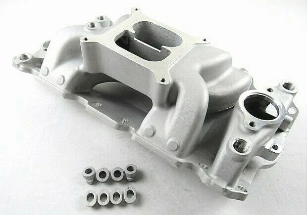 1959-95 Small Block Chevy 327 350 383 Intake Manifold Satin E42406