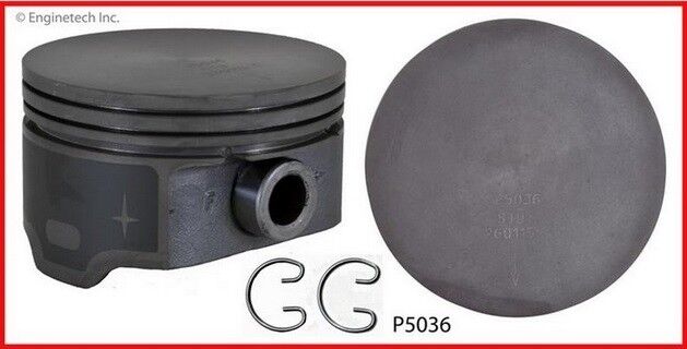 3.780" Bore Coated Flat Top Pistons Set for 2005-2009 Chevrolet LS 4.8L 5.3L
