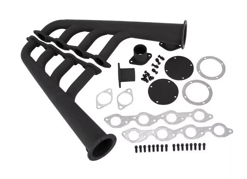 Lake Style Header Compatible with Chevy Big Block 396-454 Black H60502BK