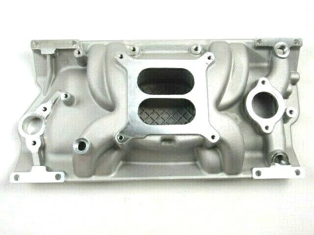 96-02 Chevy 350 383 Vortec Aluminum Intake Manifold Dual Plane Satin E42422