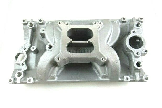 1996-Up SBC Chevy 350 Air Gap Vortec Intake Manifold 1500-6500 Satin E42423