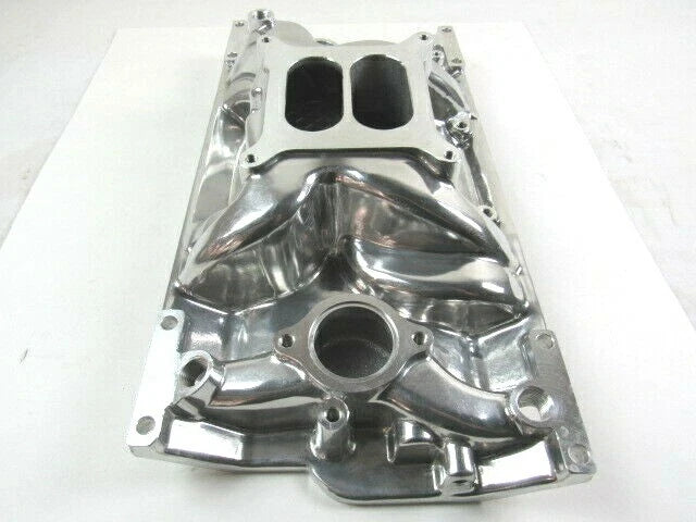 96-02 Chevy 350 383 Vortec Aluminum Intake Manifold Dual Plane Polished E42422P