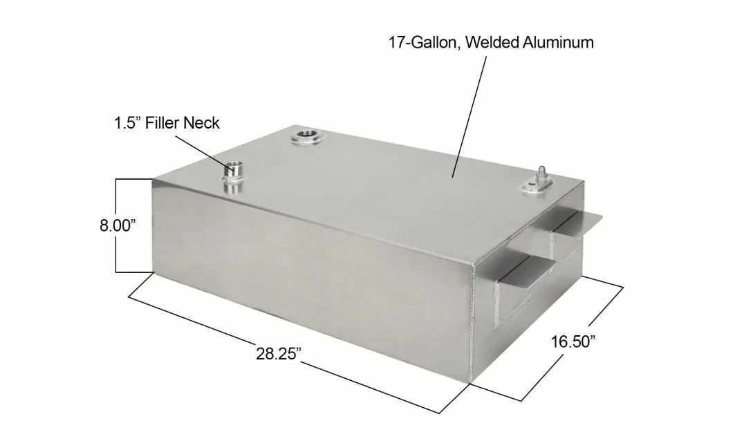 1948-60 Ford F-100 Under Bed 17 Gal w Install kit Fuel Tank F52009/F52202