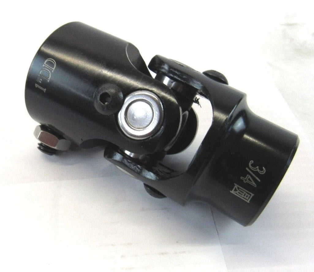 3/4" Round/Weld X 1" DD Steel Steering Shaft Universal U-Joint Black S83115BK