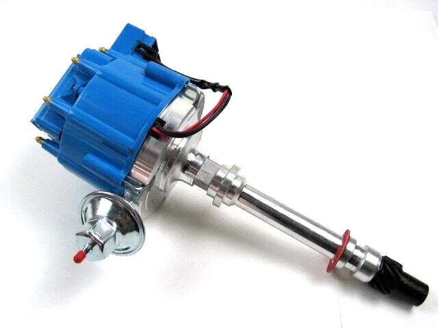 Chevy SBC 283-350 BBC 454 HEI Distributor Drive 65K Coil Blue Cap D33100BU