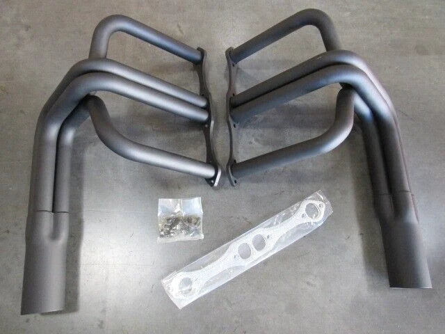 Hot Rod Hi Boy Chevy 327 350 Full Length Headers Black H60053BK