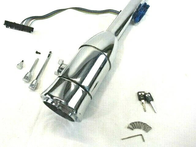 32'' Manual Tilt Steering Column W/ Key and Wheel Adapter Chrome S81035C