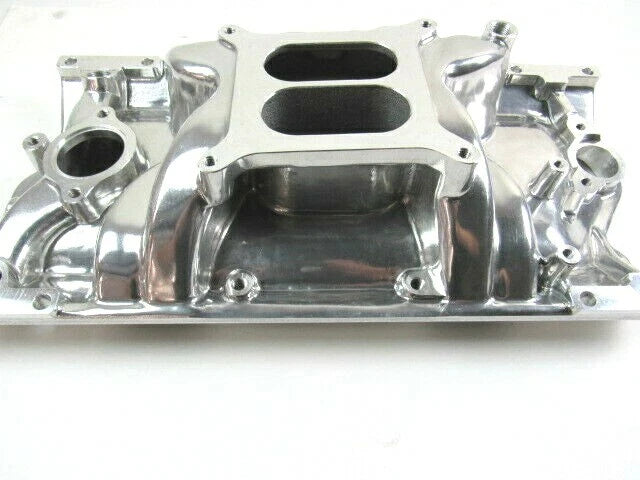 96-02 Chevy 350 383 Vortec Aluminum Intake Manifold Dual Plane Polished E42422P