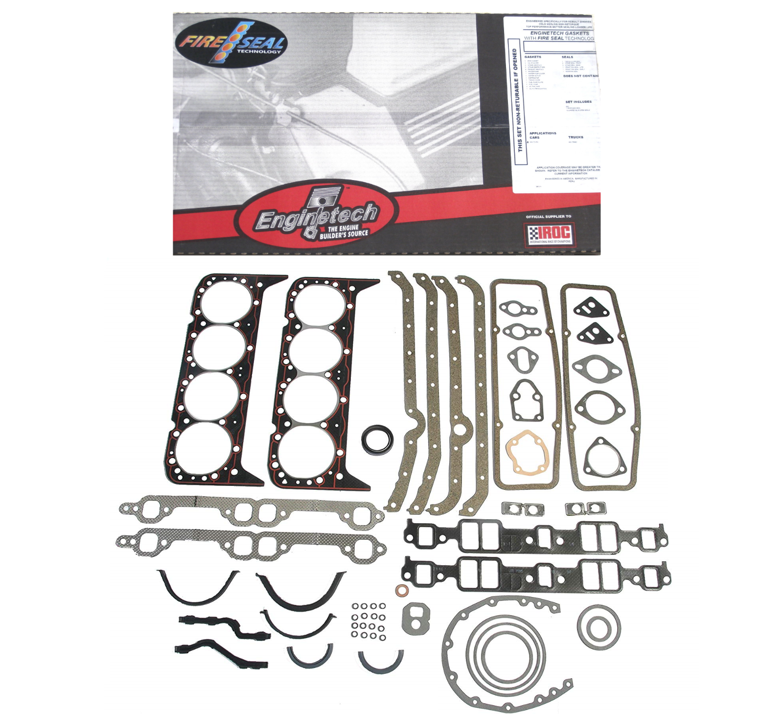 Kompletter Motordichtungssatz für frühe 2-teilige hintere Dichtung Chevrolet SBC 283 327 350 5.7