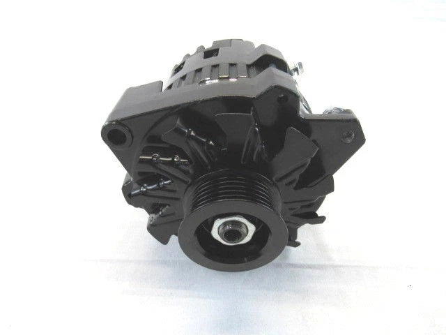 Chevy GM Left Mount Serpentine 130 AMP High Output Alternator Black D32001BK