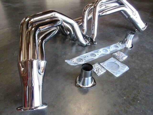 1955-1957 Chevy TRI FIVE Big Block 396 454 502 Fenderwell Header Chrome H60551C