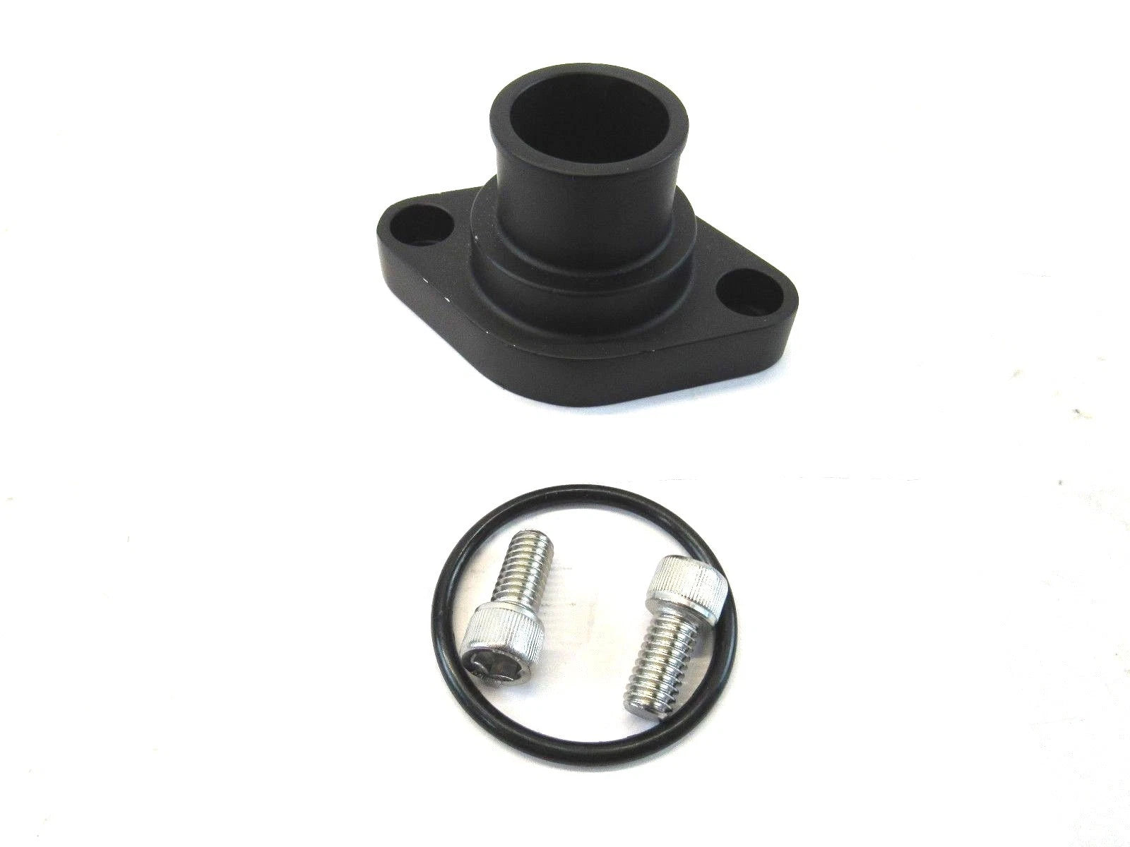 GM/Chevy Straight Aluminum Water Neck w/ Gasket Black K71403BK