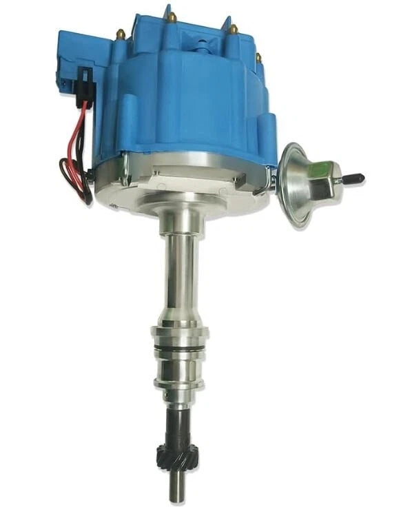 Ford SBF 289 - 302 HEI W/ Vacuum Aluminum Distributor Blue Cap D33105BU