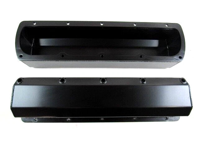 Oldsmobile V8 350, 400, 425, 455 Fabricated Aluminum Valve Cover Set Black E41412BK