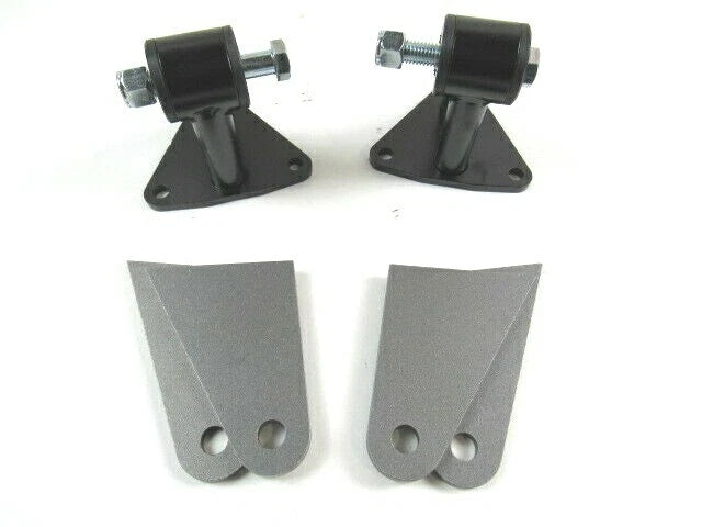 SBC 350 BBC 454 Weld In Engine Motor Mount Set Black E49001BK