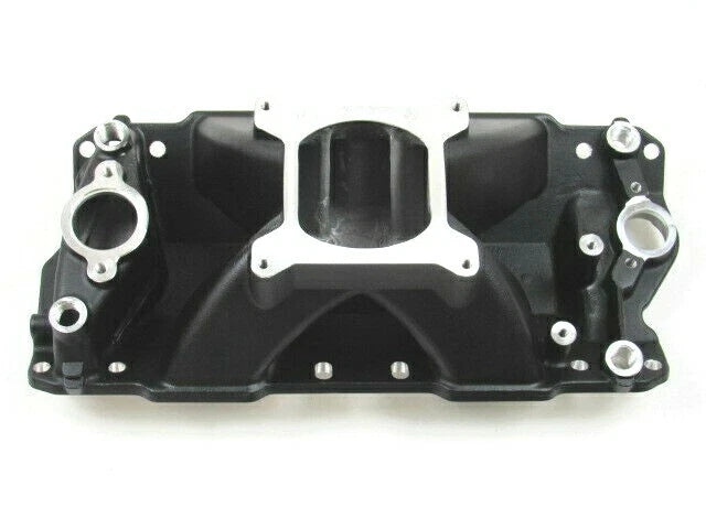 1957-1986 SBC 350 Tall High Rise Intake Manifold 3000-7500RPM Black E42407BK