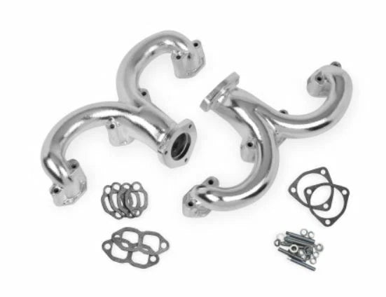 Chevy SBC 283 305 327 350 383 Ram Horn Header Set Chrome H64501C