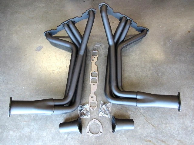 1955-1957 Tri Five Belair SBC Chevy 283-400ci Fender well Headers Black