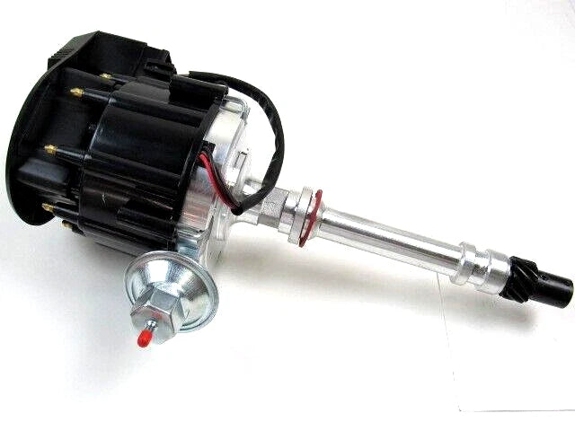 Chevy SBC 283-350 BBC 454 HEI Distributor Drive 65K Coil Black Cap D33101BK