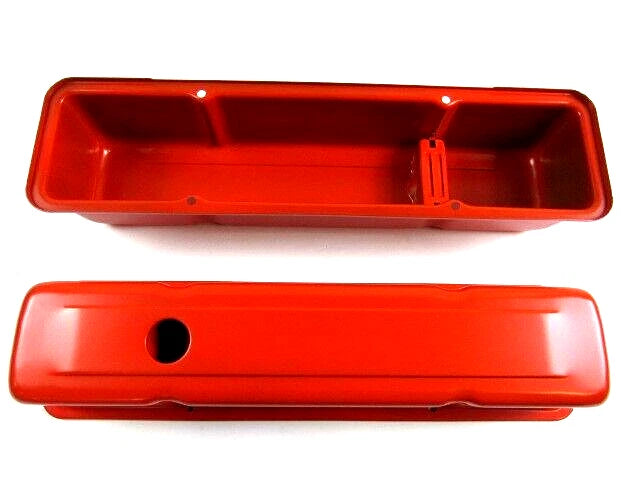 Small Block Chevy 283 327 350 383 Tall Valve Covers Orange