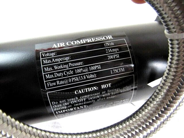 12v Universal Air Compressor 200psi Black D32051BK