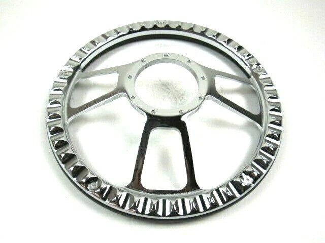 Billet Aluminum 14'' Steering Wheel Half Wrap Black Leather (9 Hole) S82019H