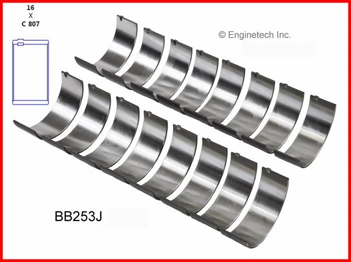 Main & Rod Bearings w/ Piston Rings for 1968-1986 Chevrolet SBC 5.7L 350 327 V8