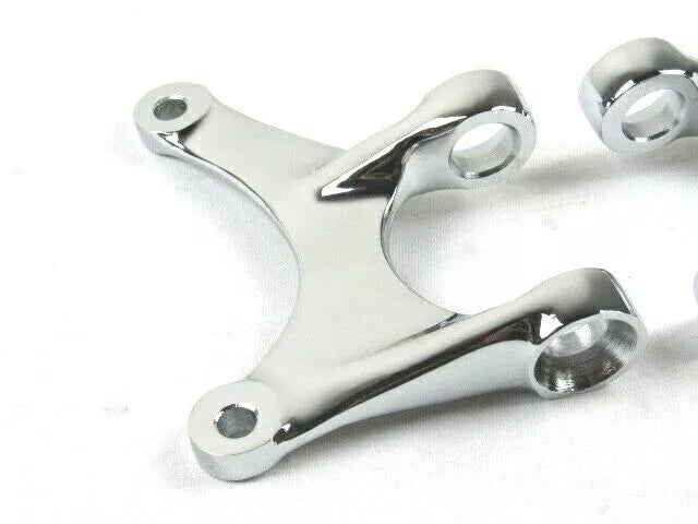 1928-34 Steel Batwing Radius Rod Axle Brackets Chrome C22615C