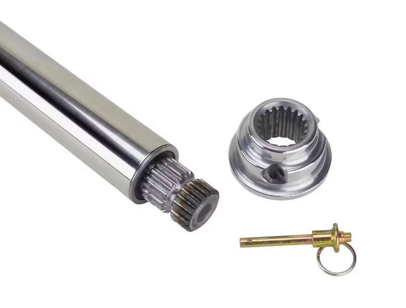 Hot Rod 32'' Universal Steering Column w Wheel hub Stainless Polished S81076-32