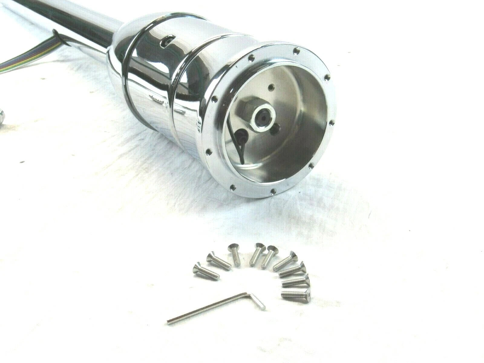 Universal 35'' Tilt Manual Steering Column W/ Wheel Adapter Chrome S81016C