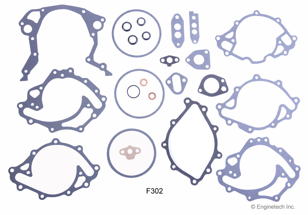 Enginetech F302 Rebuilder Gasket Set for Ford 4.3L 260 4.7L 289 5.0L 302