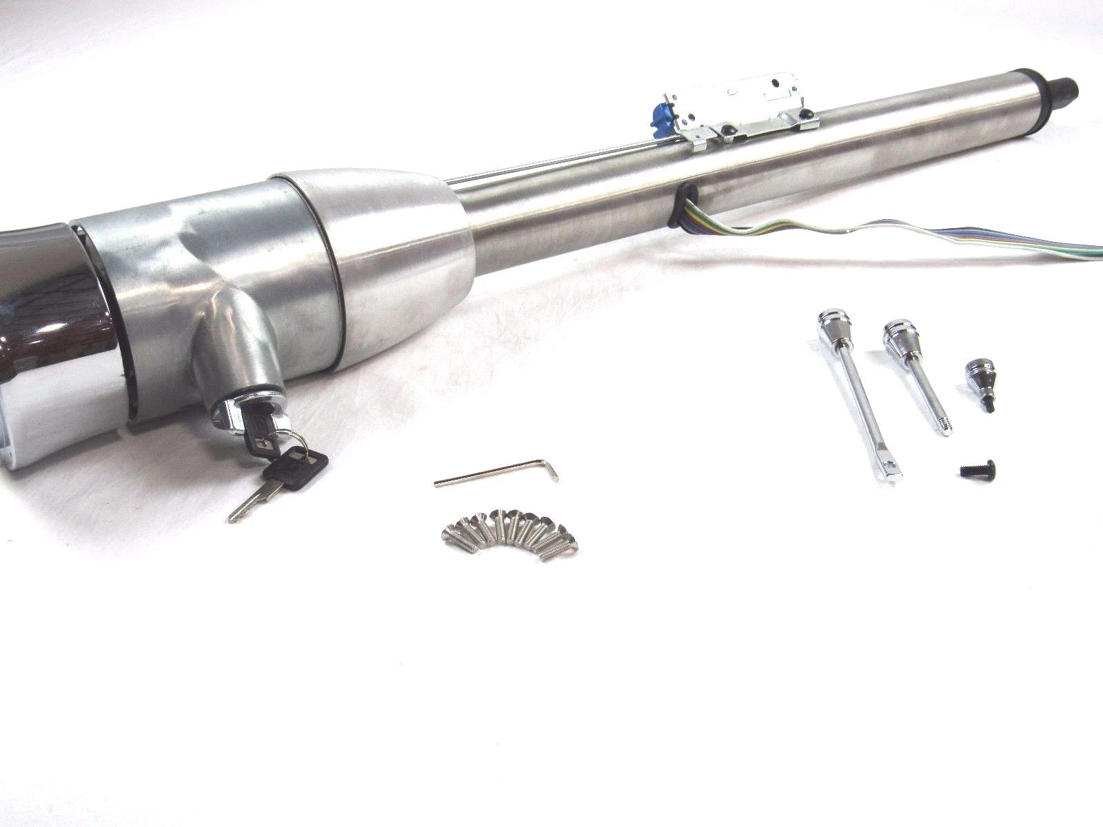 35'' Manual Tilt Steering Column W/ Key and Wheel Adapter Natural S81036