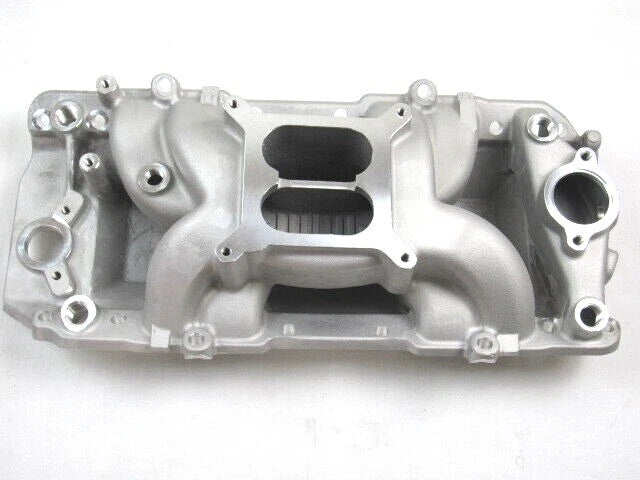 1965-1990 Chevy 396-454 Oval Port 1500-6500 Air Gap Intake Manifold Satin E42443