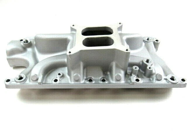 Small Block Ford 260 289 302 aluminum Intake Manifold Dual Plane Satin E42452