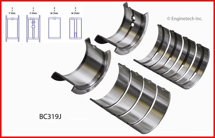 Standard Main & Rod Bearings for 1955-1967 Chevy SBC 265 283 327 Small Journal