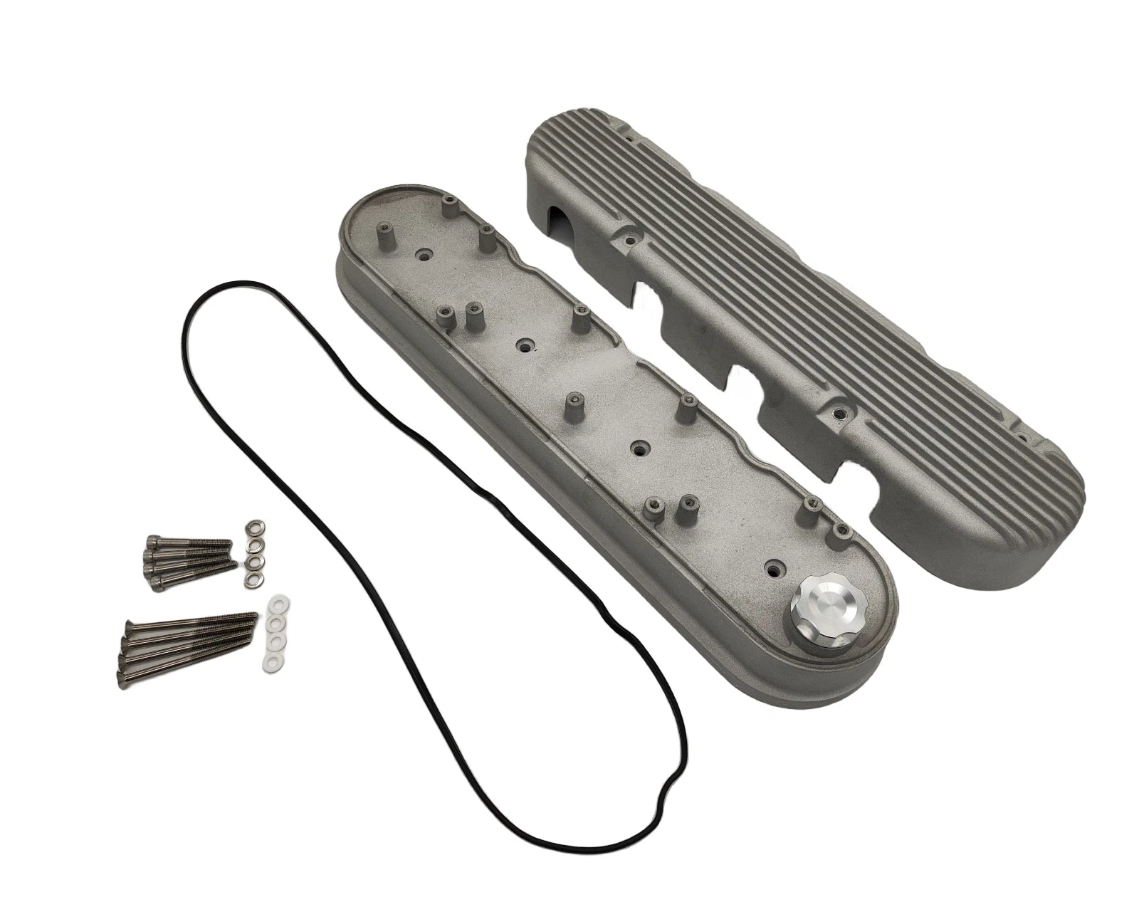Raw Cast Aluminum Finned 2 PC Valve Covers for Chevy LS E41042
