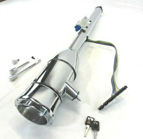 32'' Manual Tilt Steering Column W/ Key and Wheel Adapter Chrome S81035C