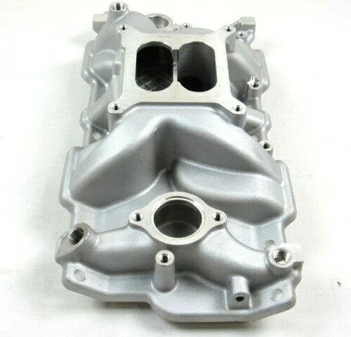 1955-86 SBC Chevy 283 327 350 Aluminum Intake Manifold 1500-6500 Satin E42403