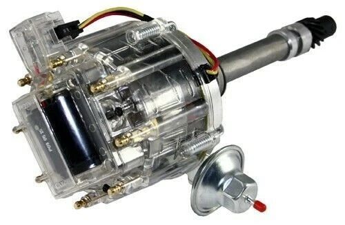 Chevy SBC 283-350 BBC 454 HEI Distributor Drive 65K Coil Clear Cap D33100C