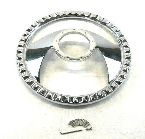 Universal 14'' Aluminum Steering Wheel No Wrap Chrome (9 Hole) S82001F
