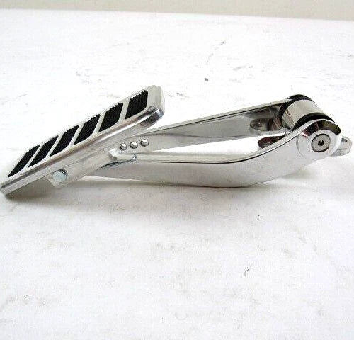 Universal Billet Aluminum Gas Pedal 6 Pad w Steel Arm Polished F53804