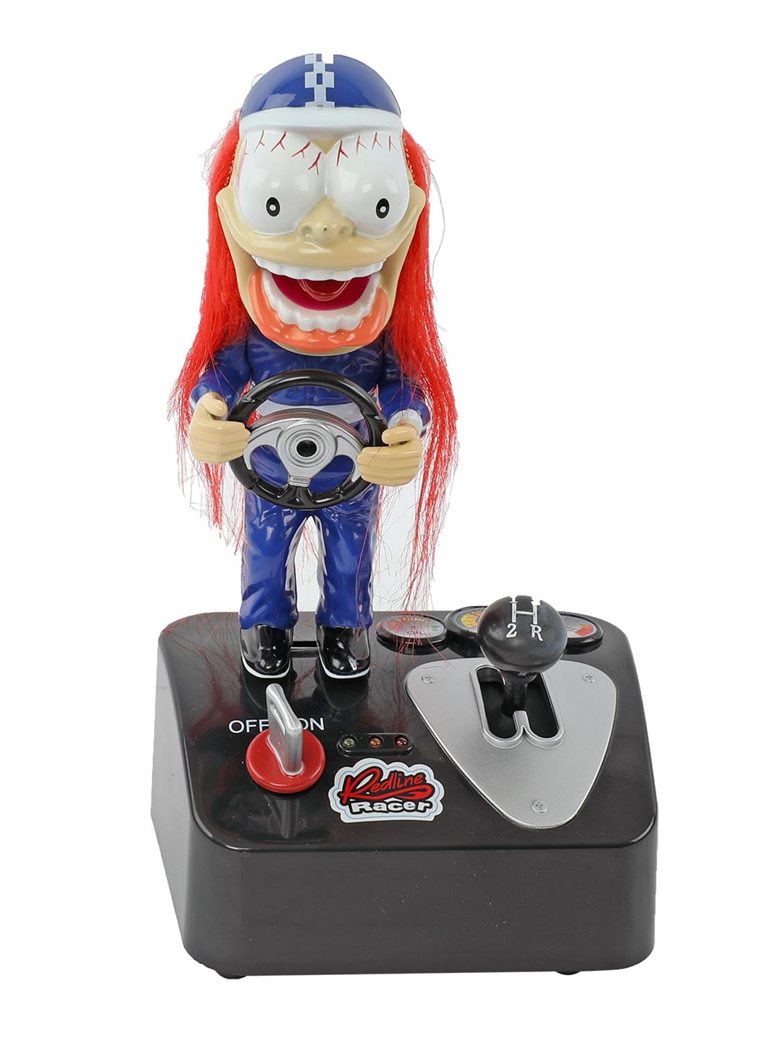 NEW Redline Racer Manual Gear Shift Desk Toy Red Hair Screaming Guy
