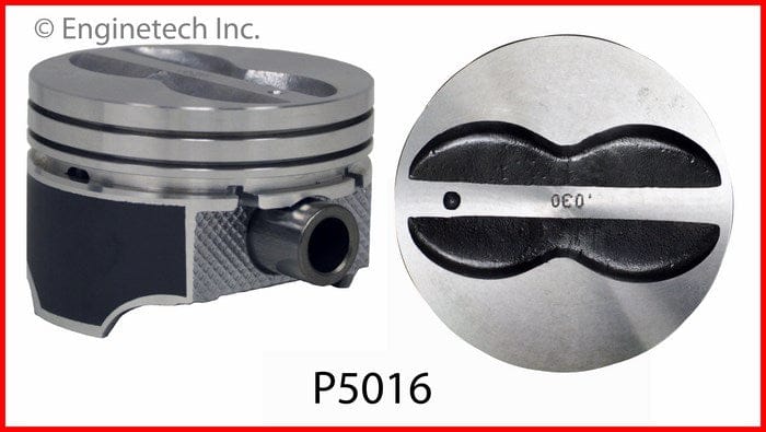 P5016(8) Beschichtete Kolben mit flacher Oberseite für Chevrolet Small Block 350 5.7L